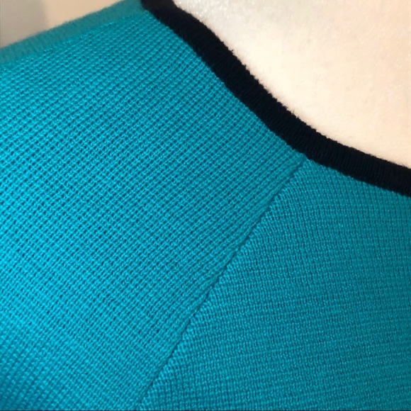 Liz Claiborne Teal and Black Open Cardigan - Picture 3 of 6